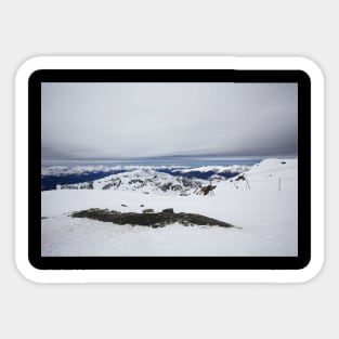 Snowy panorama mountains Long Sticker